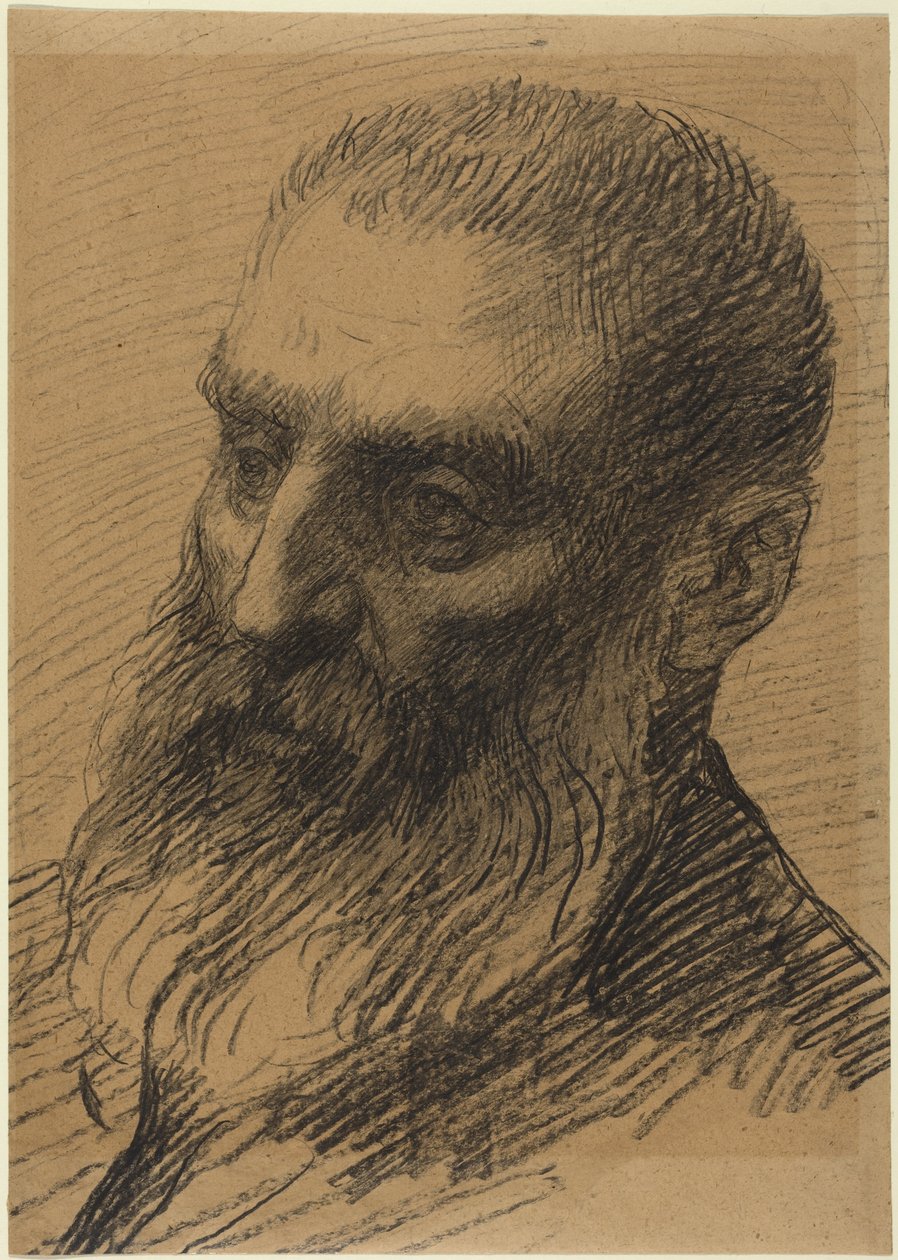 Balra néző férfi feje alkotó: Alphonse Legros