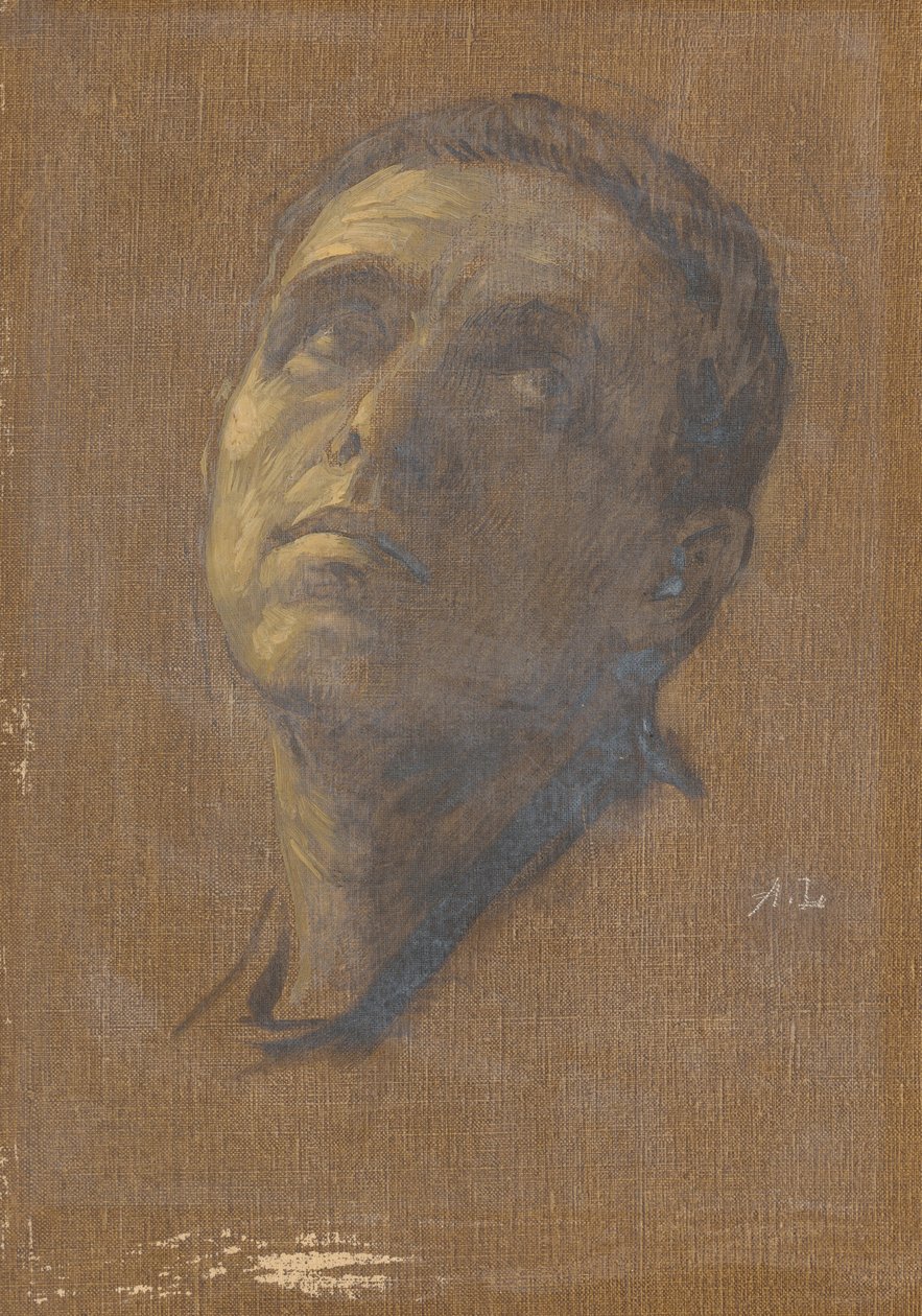Felfordított szemű férfi feje, 19. század vége-XX. század eleje. alkotó: Alphonse Legros