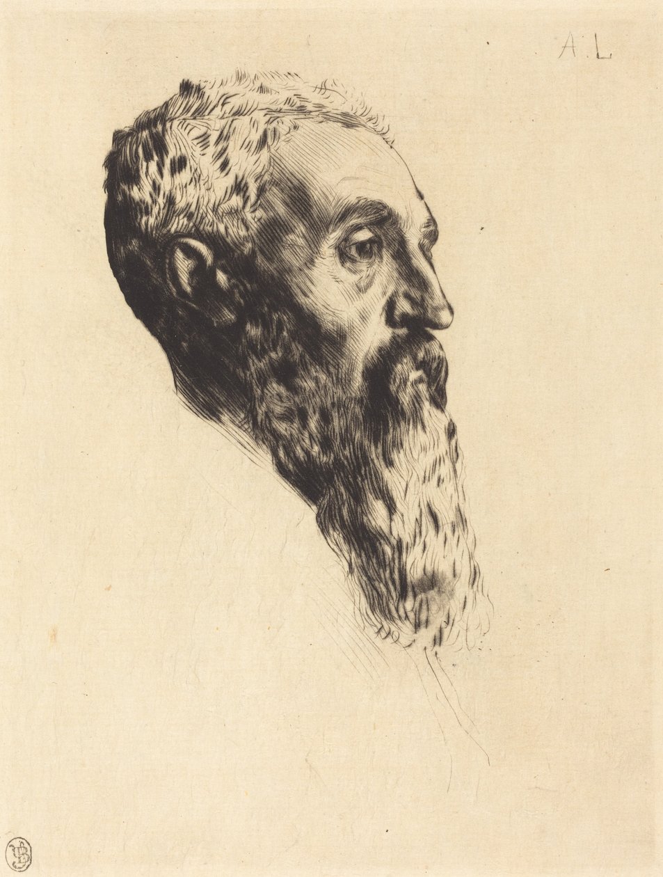 Egy modell feje alkotó: Alphonse Legros