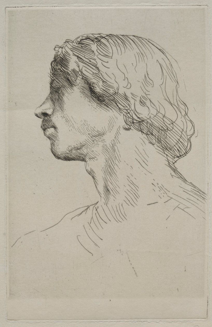 Egy modell vezetője. alkotó: Alphonse Legros