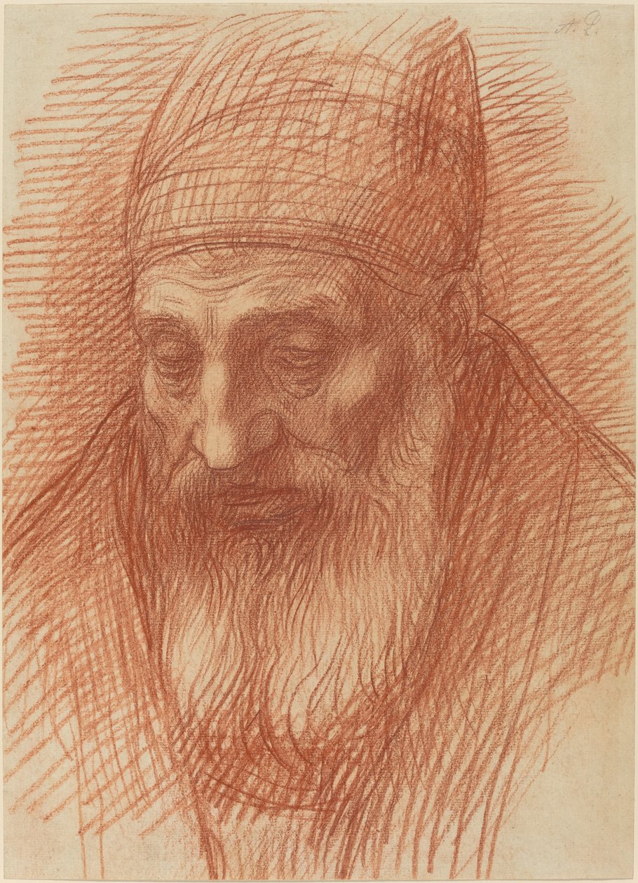 Egy pap feje. alkotó: Alphonse Legros