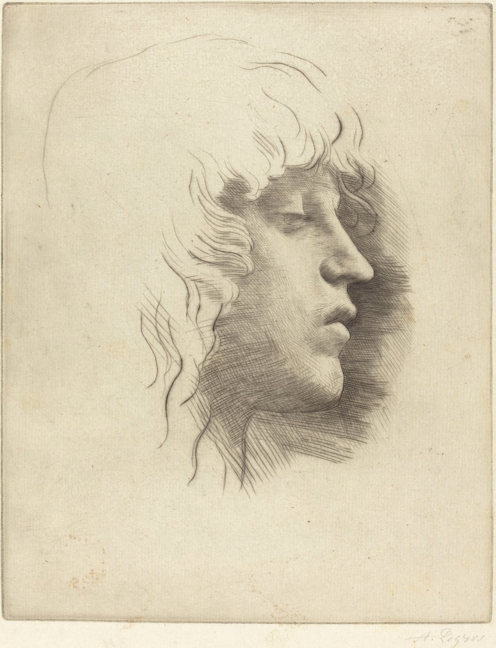 Egy fiatal lány feje Egy fiatal lány feje. alkotó: Alphonse Legros