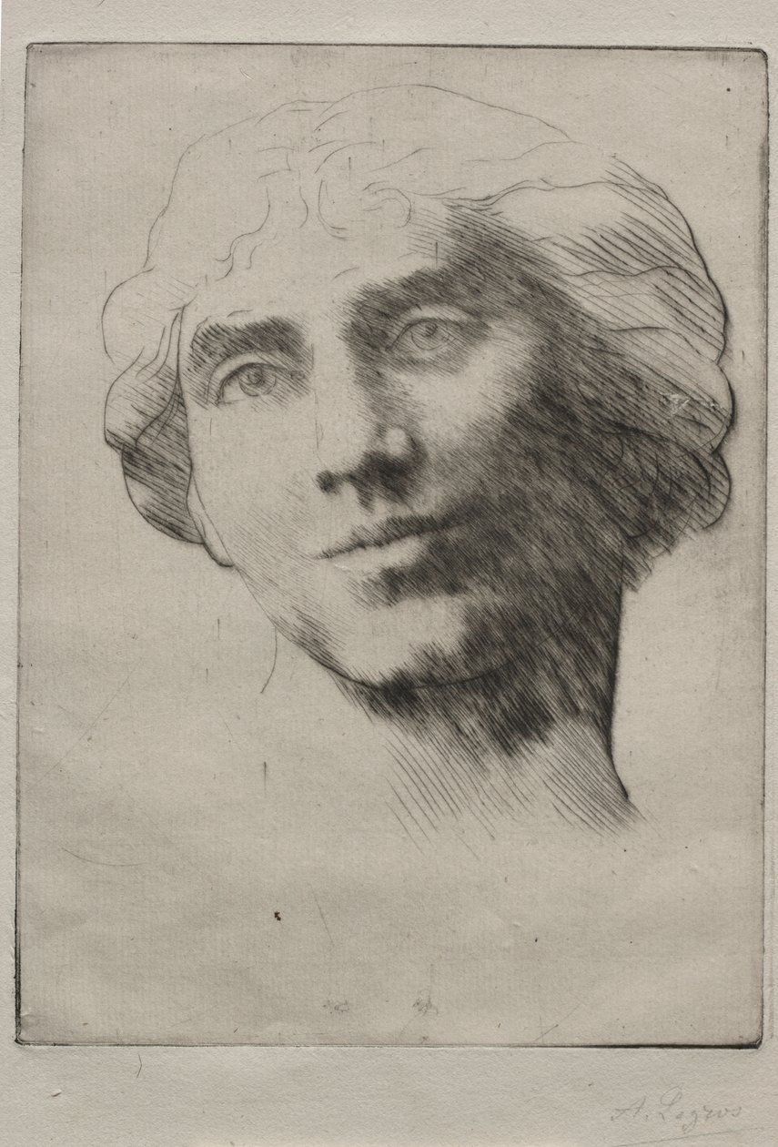 Egy fiatal nő feje alkotó: Alphonse Legros