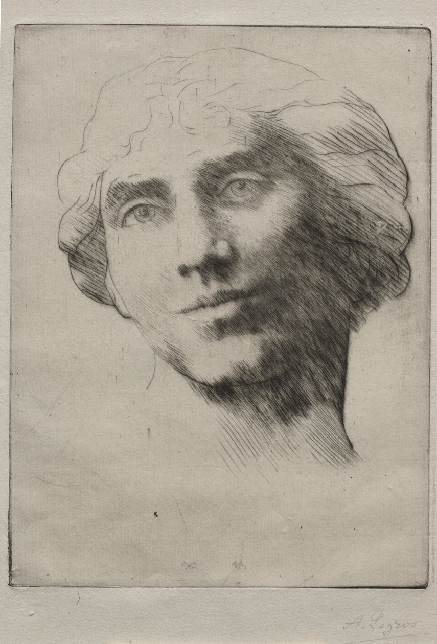 Egy fiatal nő feje. alkotó: Alphonse Legros