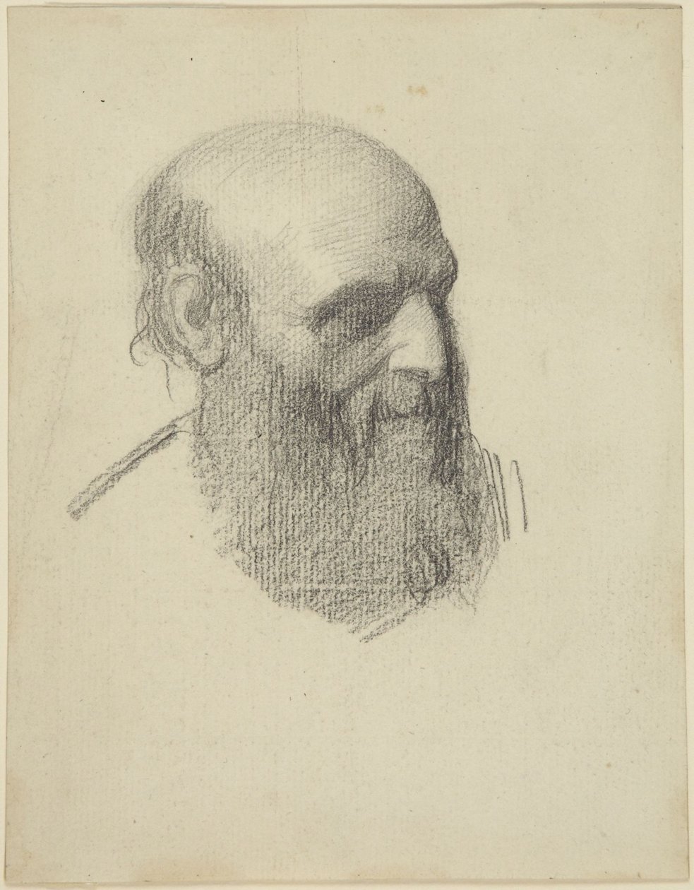 Egy szakállas férfi feje alkotó: Alphonse Legros