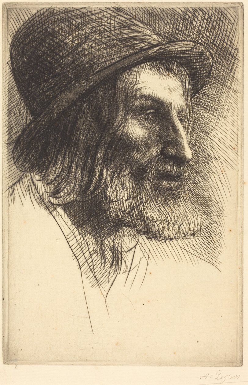 Egy angol munkás feje (A pásztor) alkotó: Alphonse Legros