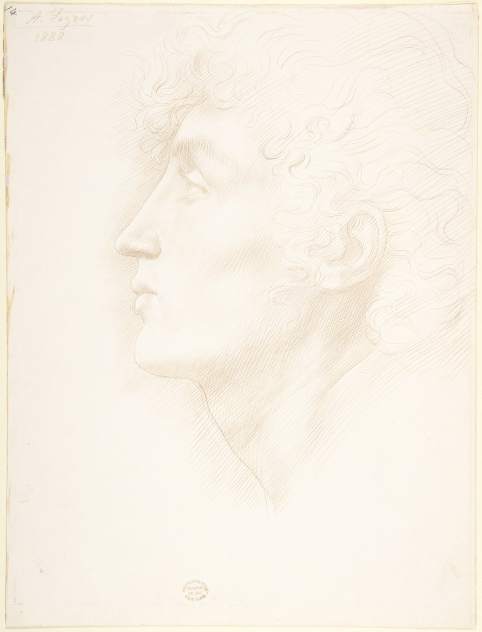 Egy ír lány feje alkotó: Alphonse Legros