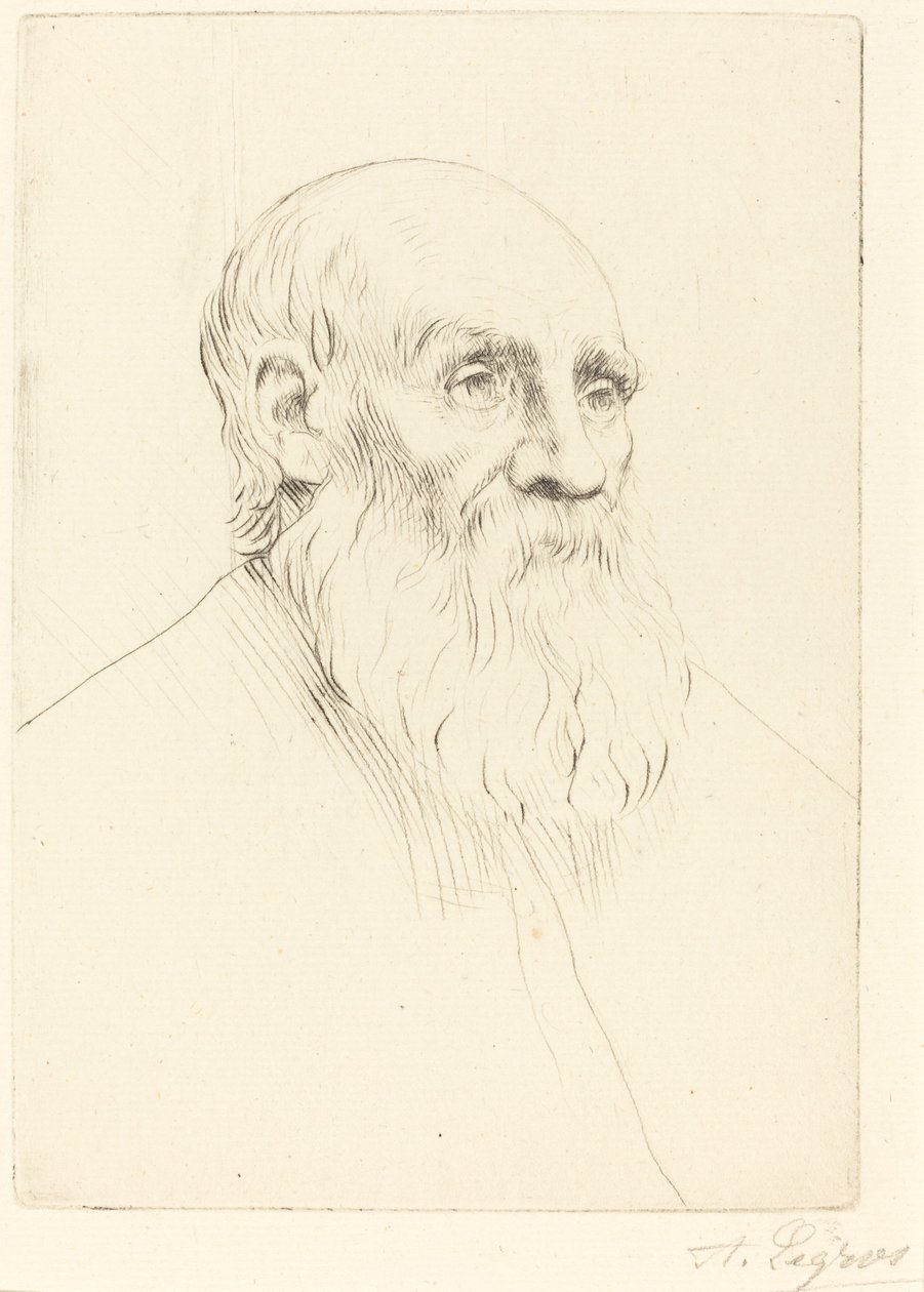 Egy öreg feje (Etude de tete) alkotó: Alphonse Legros