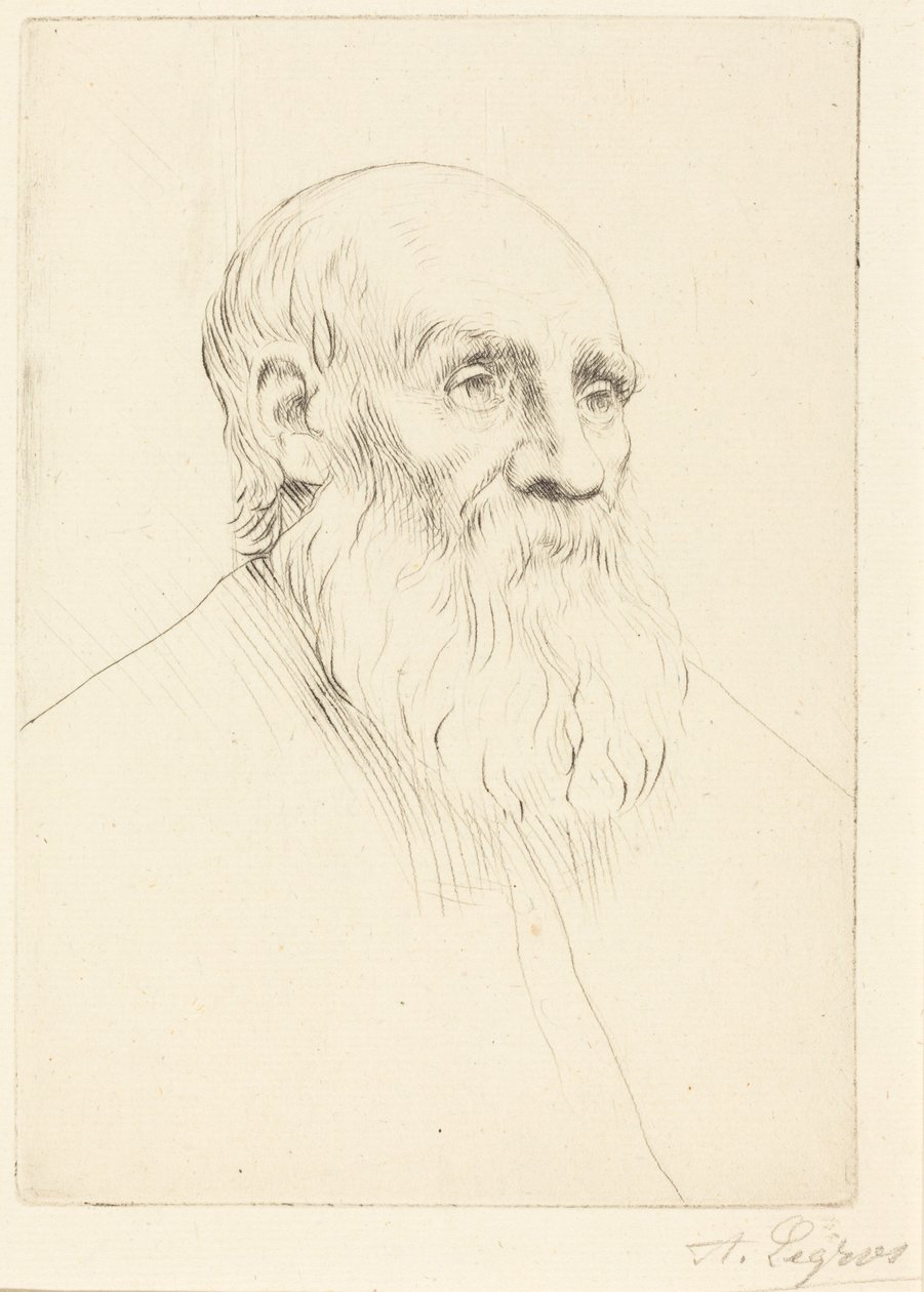 Öregember feje (fejtanulmány) alkotó: Alphonse Legros