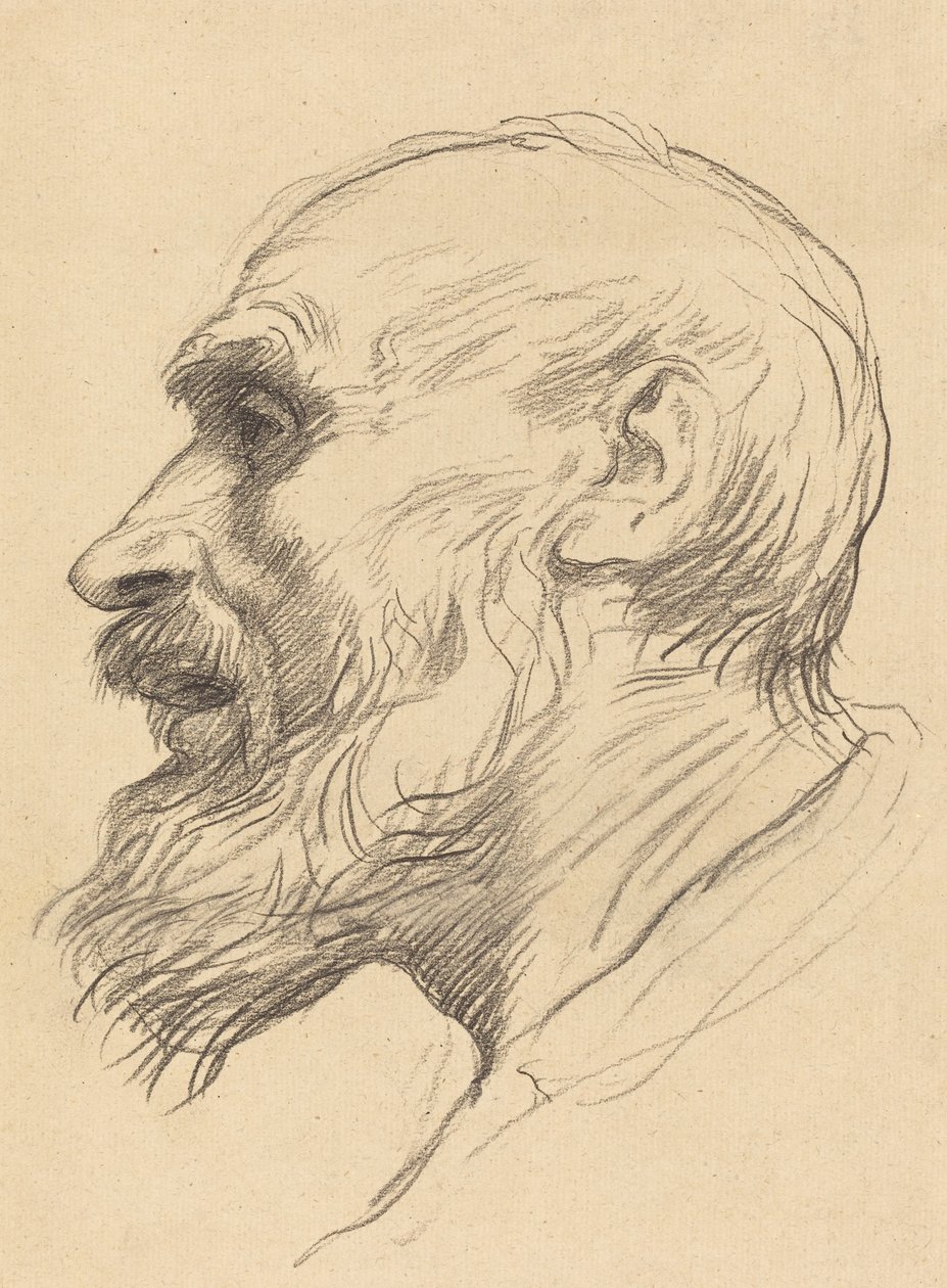 Egy öregember feje alkotó: Alphonse Legros
