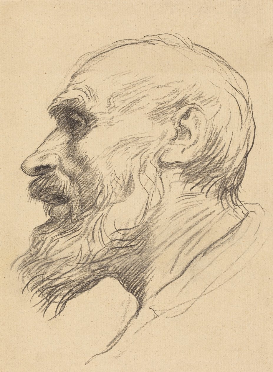 Egy öregember feje alkotó: Alphonse Legros