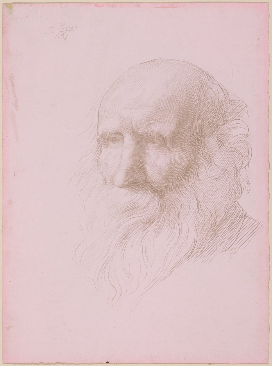 Egy öregember fejtanulmánya alkotó: Alphonse Legros