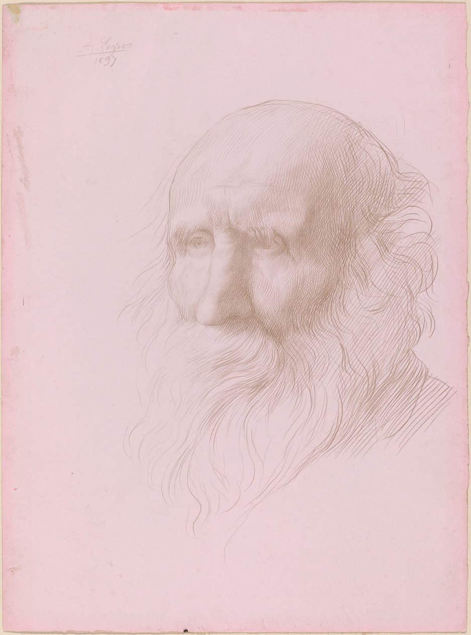 Egy öregember feje, 1897. alkotó: Alphonse Legros