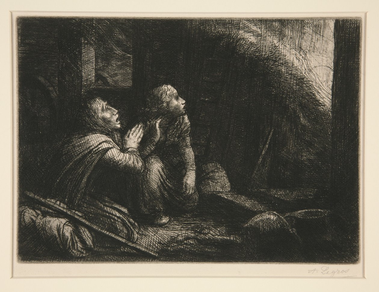 A tűz (The Fire) alkotó: Alphonse Legros