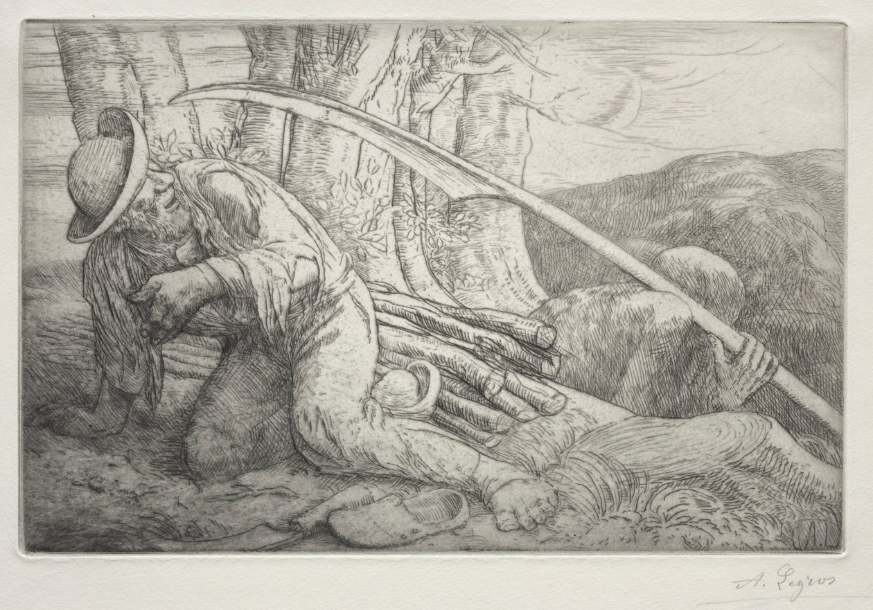 A Halál és a Favágó 5. tányér. alkotó: Alphonse Legros
