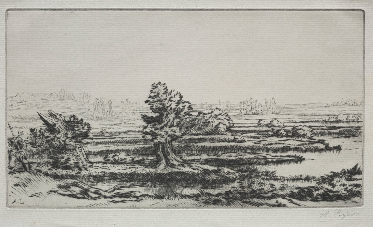 Tájkép. alkotó: Alphonse Legros