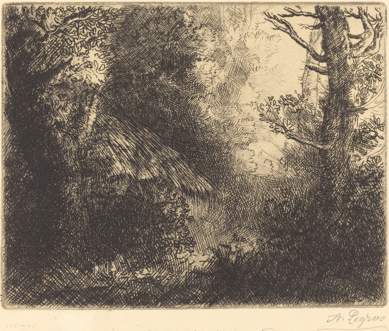 Táj: Chailleux közelében Táj: Chailleux közelében. alkotó: Alphonse Legros