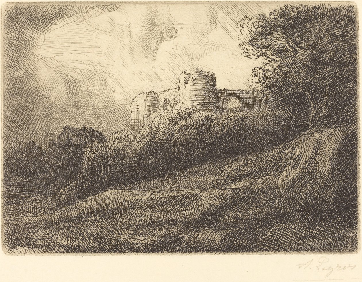 Táj Táj. alkotó: Alphonse Legros