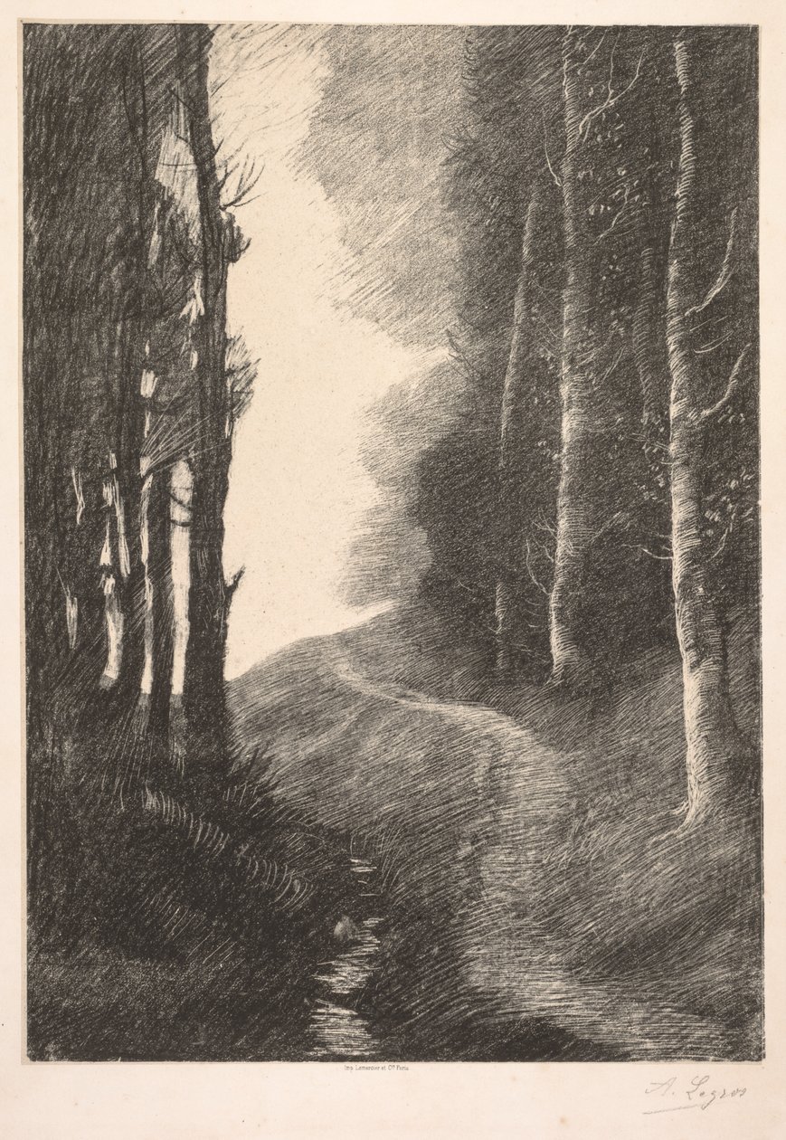 Táj a Bouleaux-nál. alkotó: Alphonse Legros