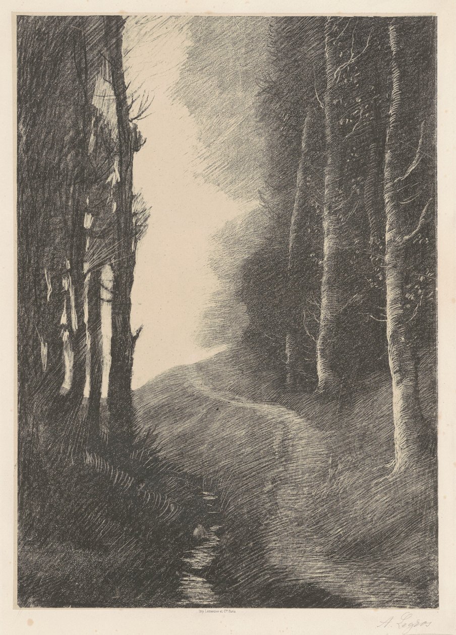 Tájkép nyírfákkal (Le Paysage aux Bouleaux) alkotó: Alphonse Legros
