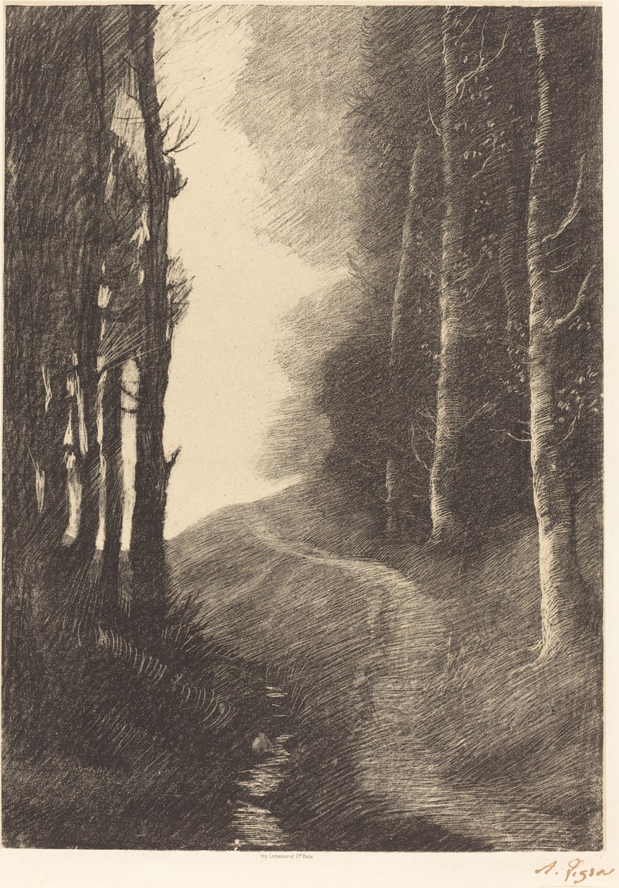 Táj nyírfákkal alkotó: Alphonse Legros