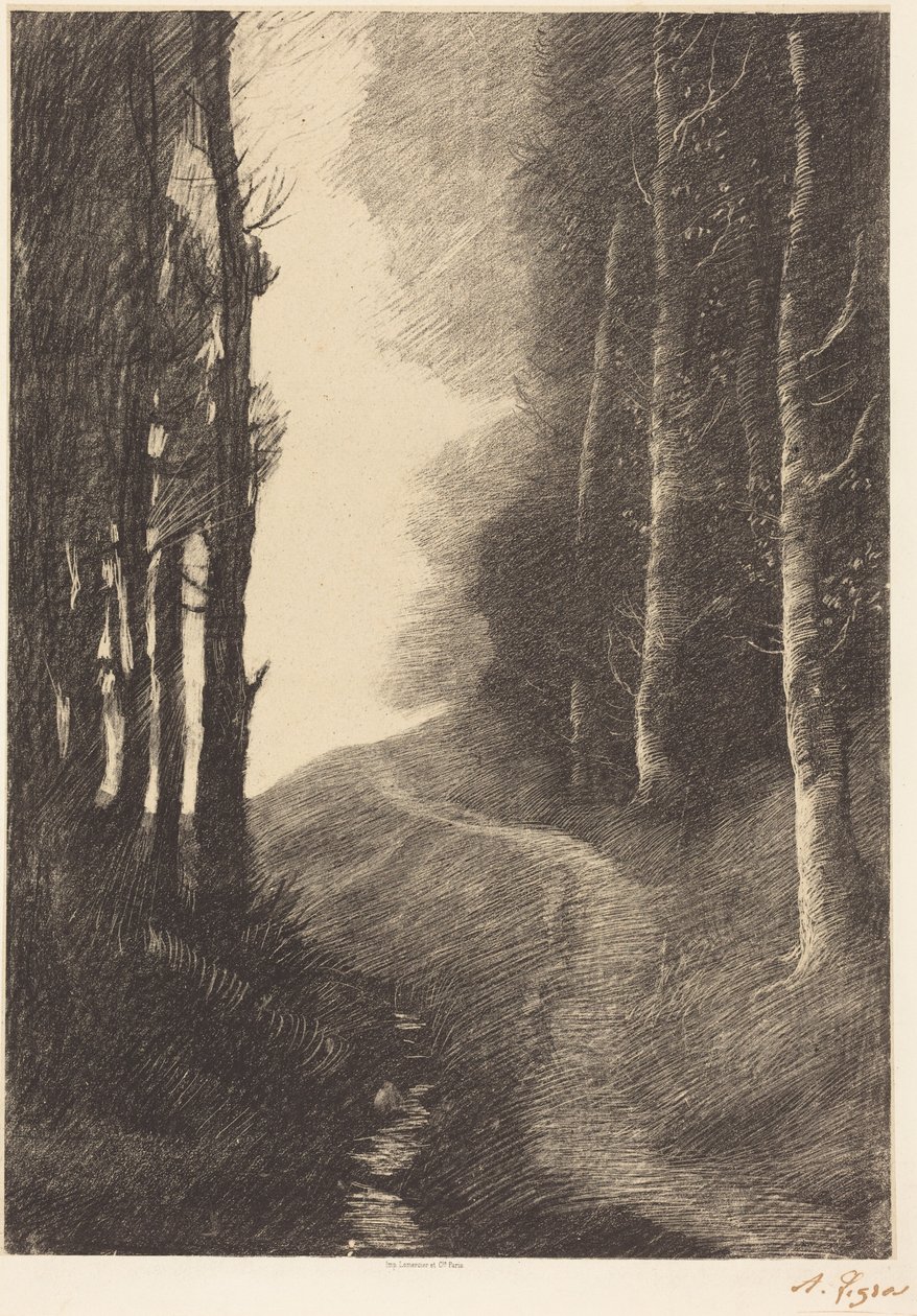Táj nyírfákkal alkotó: Alphonse Legros