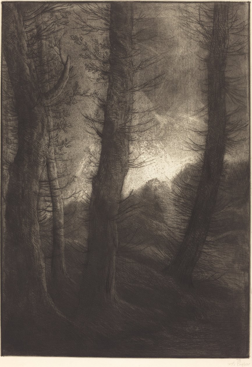 Nagy fák a Nappal szemben alkotó: Alphonse Legros