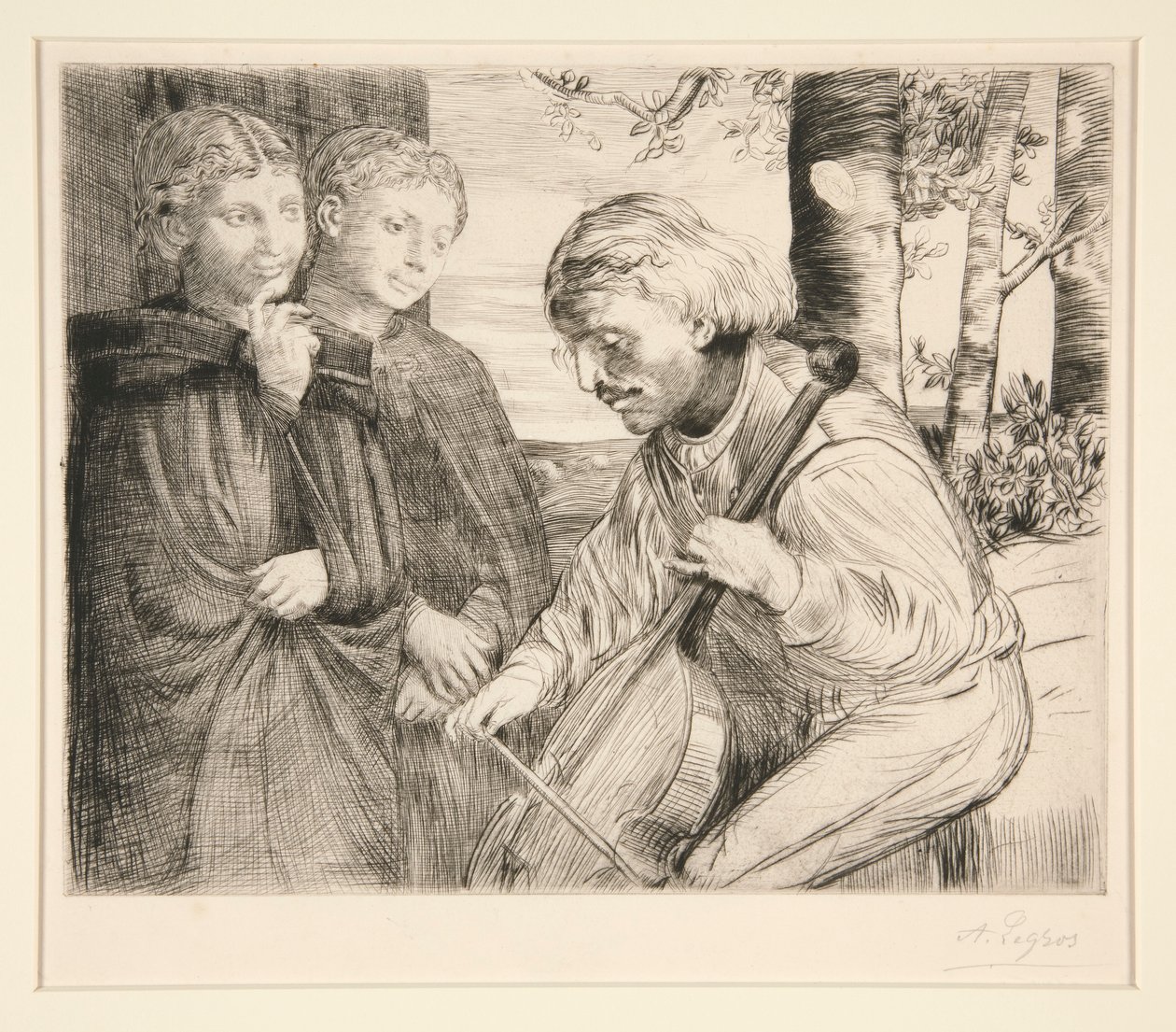 A brácsás játékos alkotó: Alphonse Legros