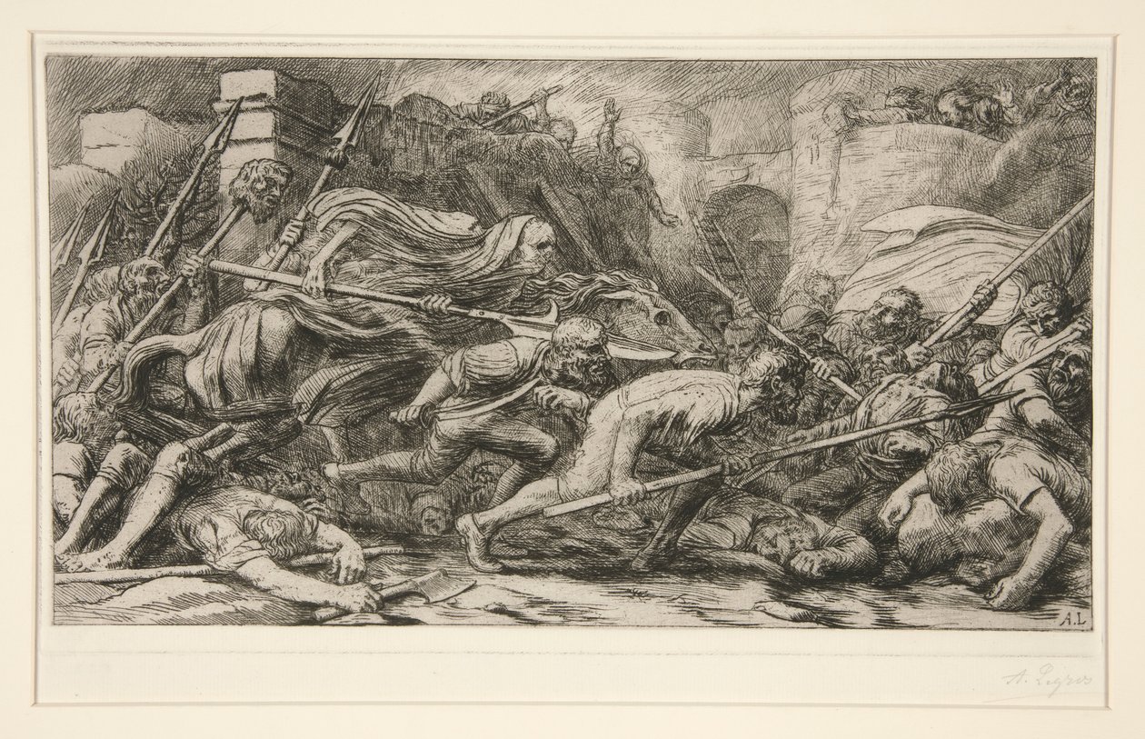 Le Triomphe de la Mort: Apres le Combat (A halál diadala: A csata után) alkotó: Alphonse Legros
