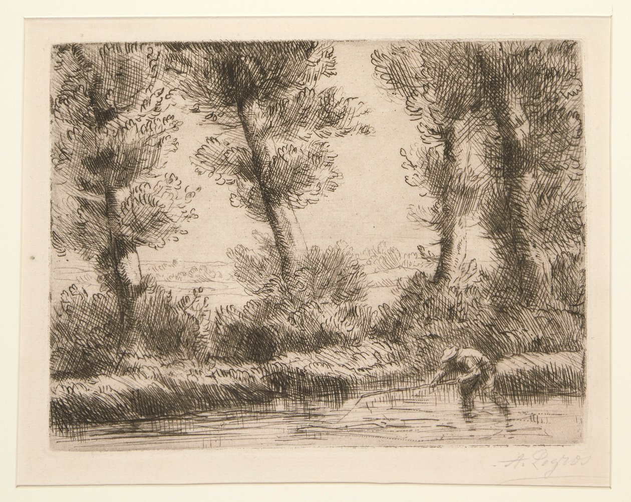 Les bords de la Liane (A Liane partja) alkotó: Alphonse Legros