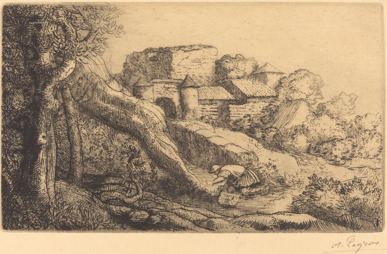 Kis fűégető alkotó: Alphonse Legros