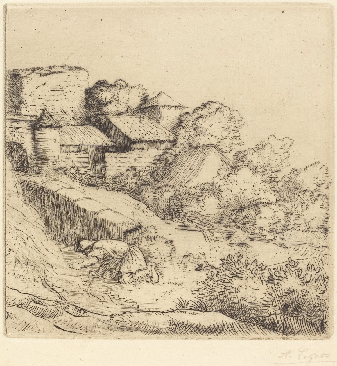 Kis fűégető A kis fűégető. alkotó: Alphonse Legros