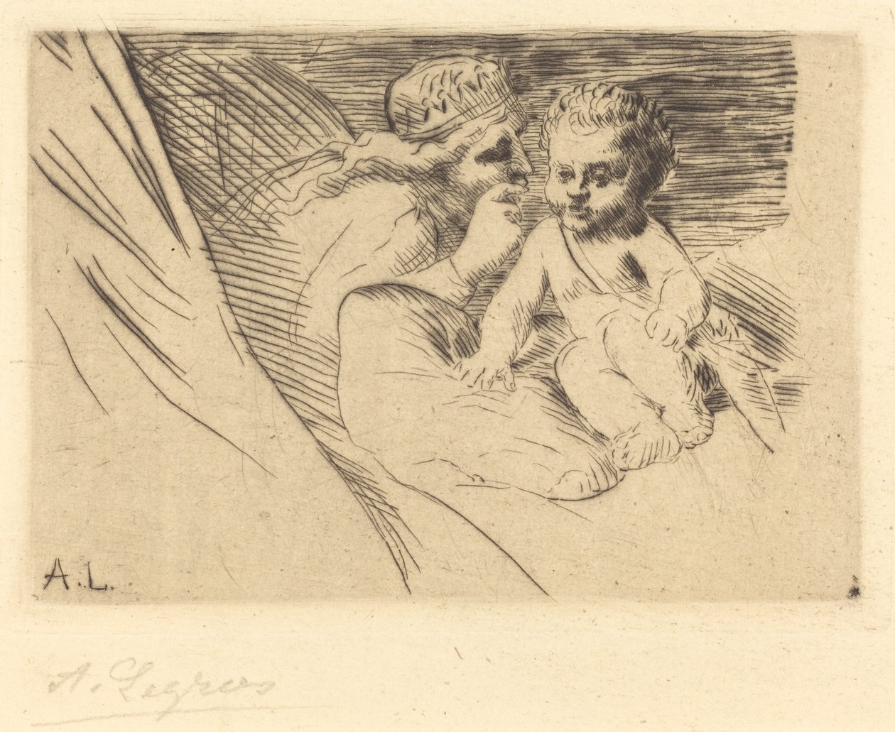 Mab és Cupido (Mab et Cupidon) alkotó: Alphonse Legros