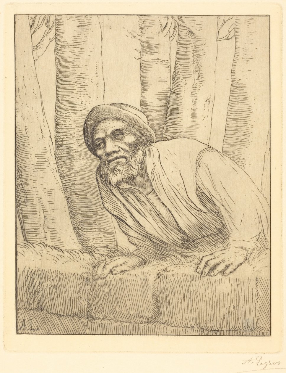 Férfi mászik a falon (Hegymászás) alkotó: Alphonse Legros