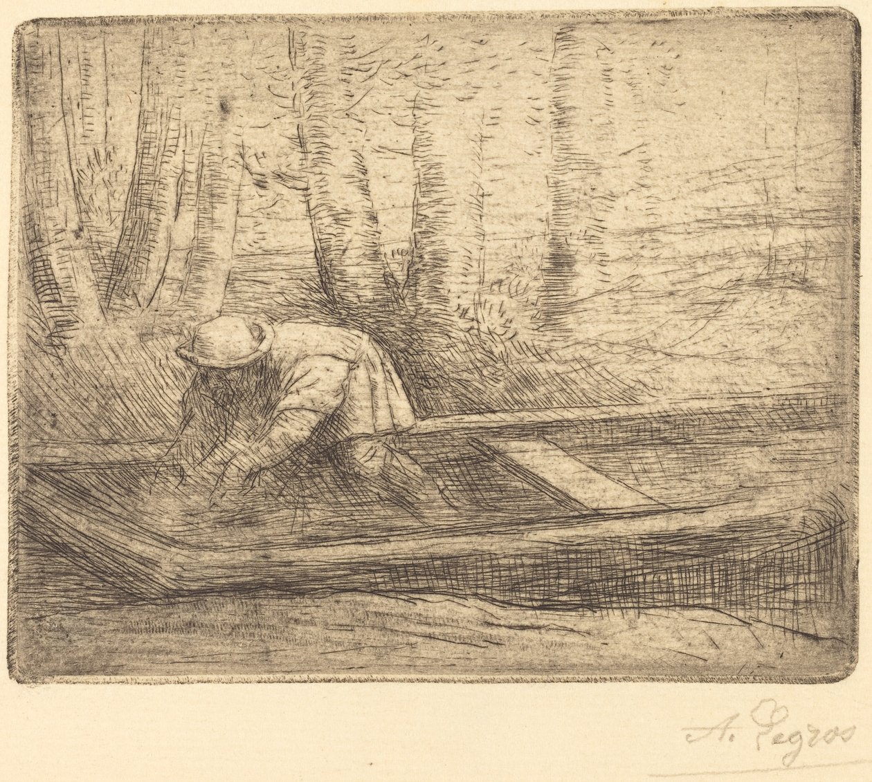 Ember Puntban. alkotó: Alphonse Legros