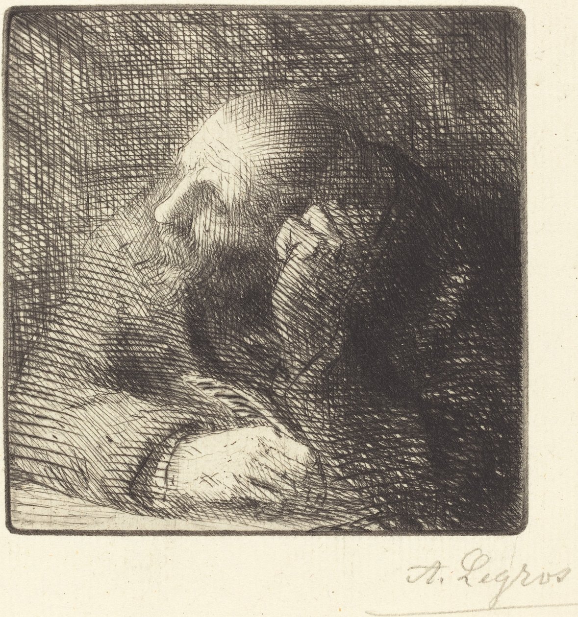 Meditáció (La meditation) alkotó: Alphonse Legros