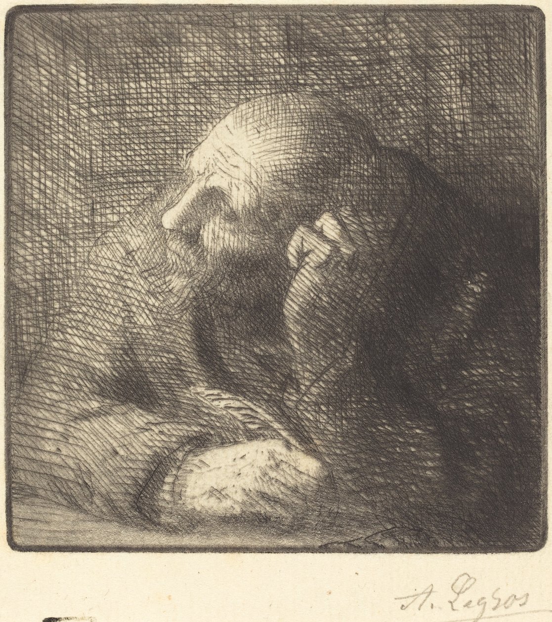 Meditáció (La meditation) alkotó: Alphonse Legros
