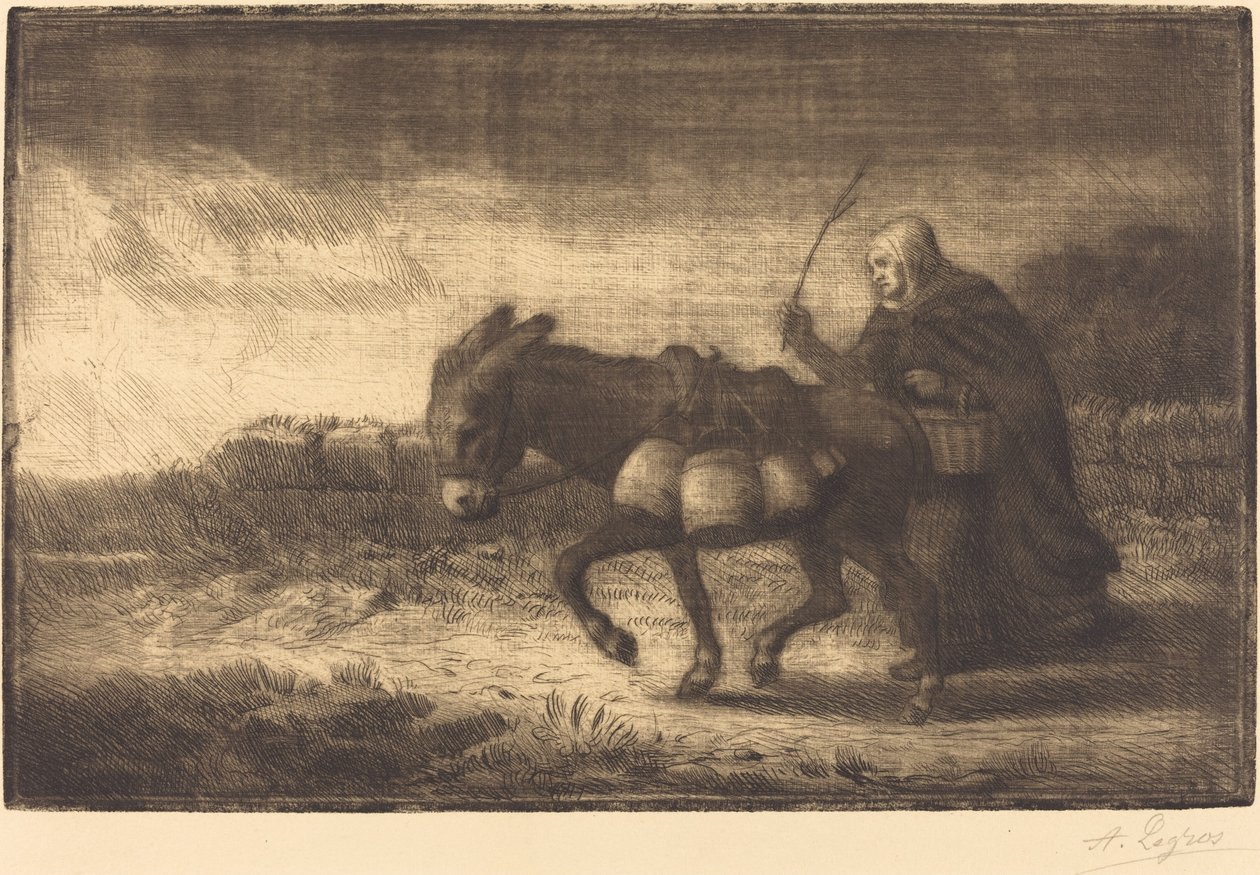 Boulogne-i tejeslány, 1. tányér (Laitiere a Boulogne) alkotó: Alphonse Legros