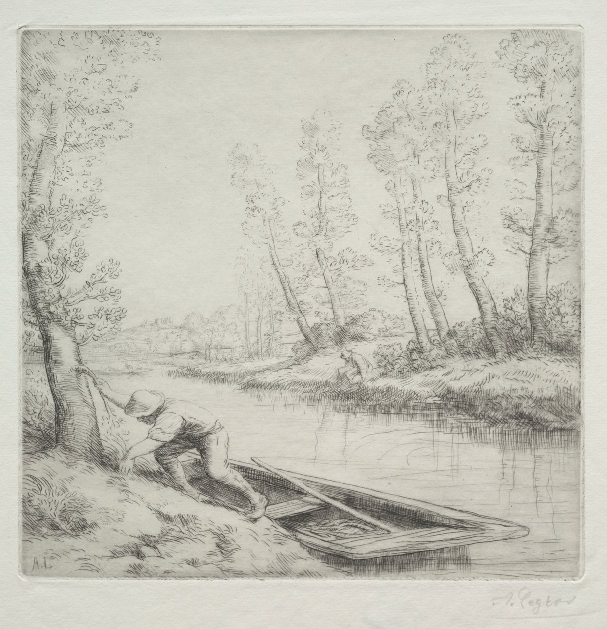 Reggel a folyón alkotó: Alphonse Legros