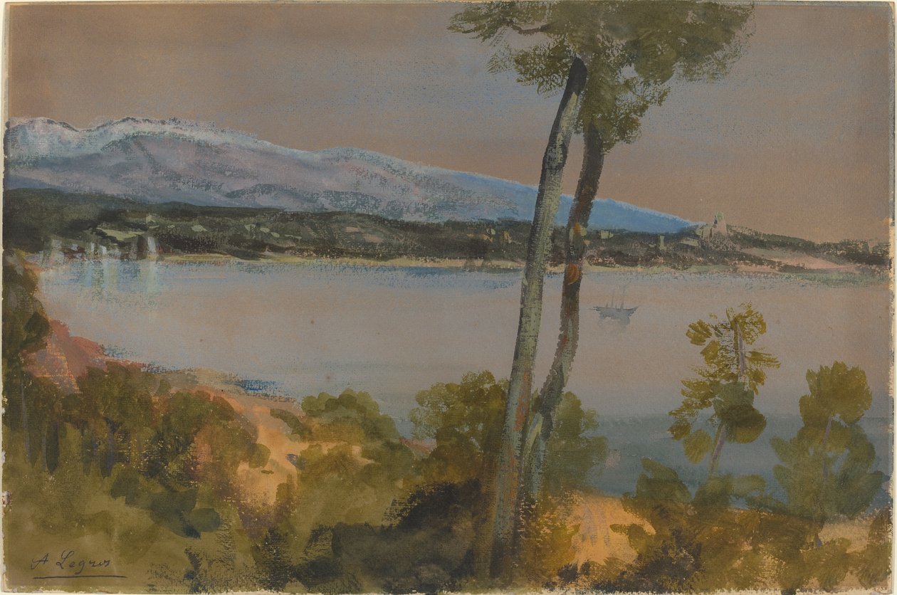 Hegyek egy tavon túl alkotó: Alphonse Legros