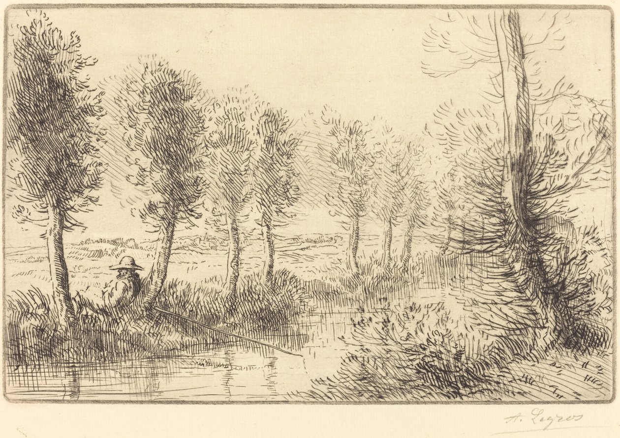 A malom közelében (Pres du moulin) alkotó: Alphonse Legros