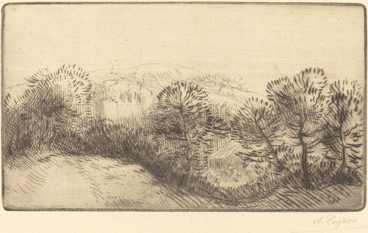 A Woods Pres du bois közelében. alkotó: Alphonse Legros