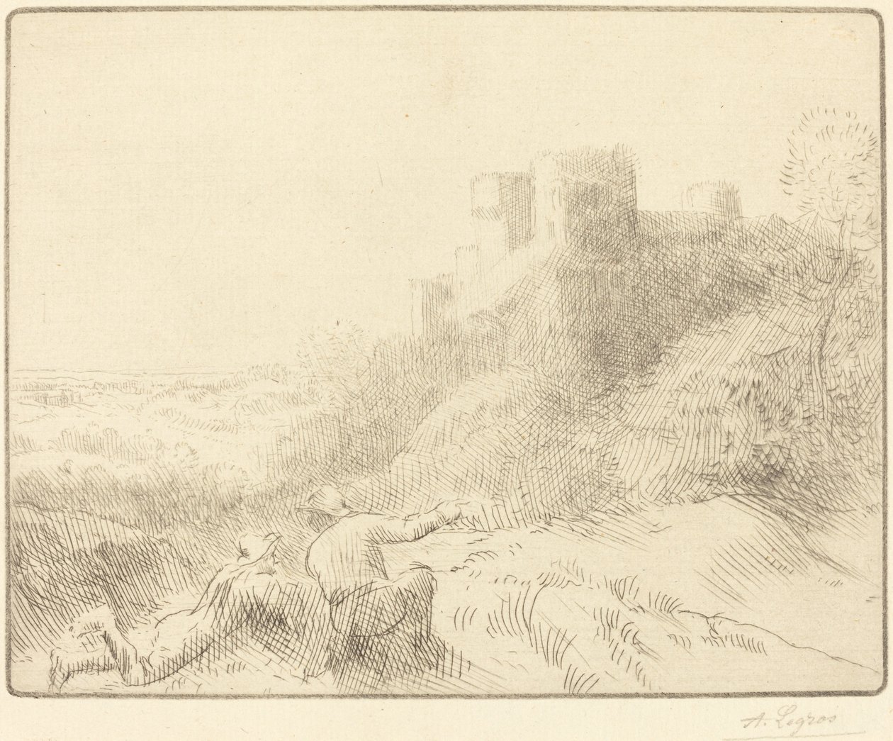 Old Chateau Egy régi kastély. alkotó: Alphonse Legros