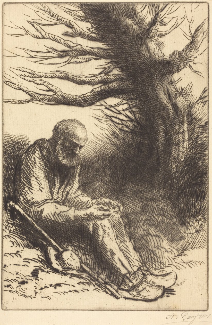 Old man, Old Tree (Öreg ember, öreg fa) alkotó: Alphonse Legros