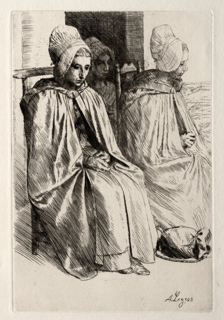 Parasztasszony Boulogne szomszédságában. alkotó: Alphonse Legros