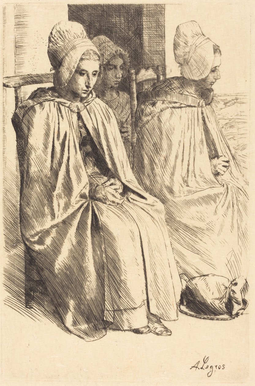 Boulogne-i parasztslányok (Boulogne környékéről származó parasztslányok) alkotó: Alphonse Legros
