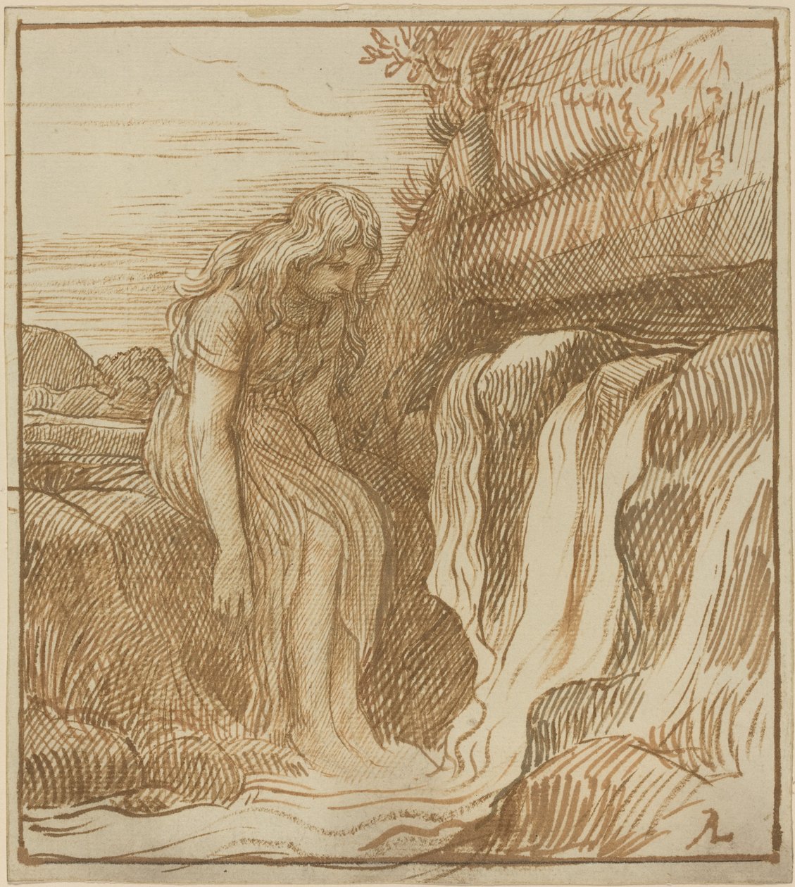 Paraszt a forrásnál alkotó: Alphonse Legros