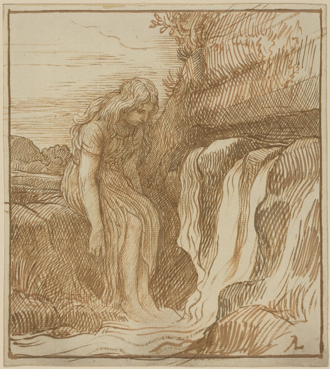 Paraszt a forrásnál alkotó: Alphonse Legros
