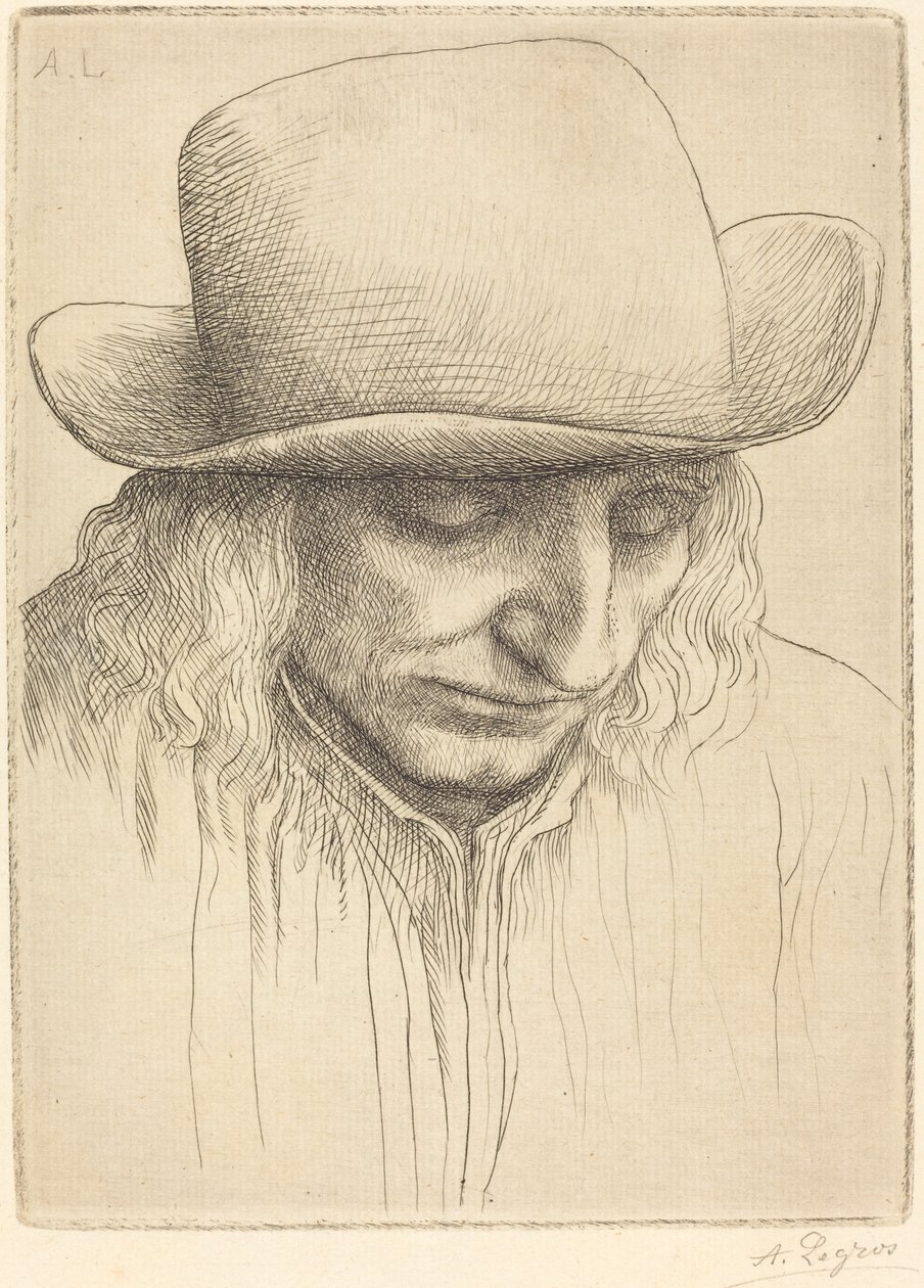 Paraszt kerek kalapban alkotó: Alphonse Legros