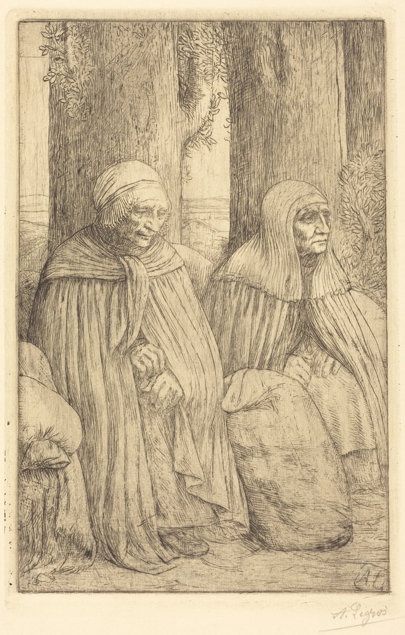 Parasztok (Paysannes) alkotó: Alphonse Legros